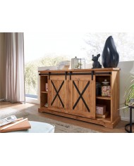 Commode STRONGWOOD II 150 cm  —  La Commode originelle  en chêne massif & esprit industriel : une qualité