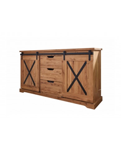 Commode STRONGWOOD II 150 cm  —  La Commode originelle  en chêne massif & esprit industriel : une qualité