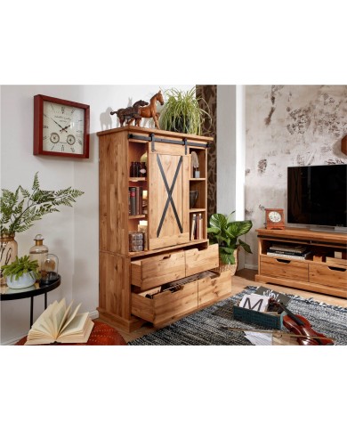 Buffet haut STRONGWOOD I taillé pour les intérieurs affirmés Façonnée en chêne massif huilé