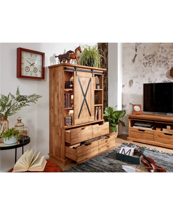Buffet haut STRONGWOOD I taillé pour les intérieurs affirmés Façonnée en chêne massif huilé