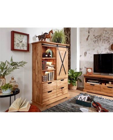 Buffet haut STRONGWOOD I taillé pour les intérieurs affirmés Façonnée en chêne massif huilé