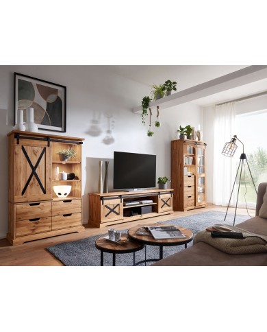Buffet haut STRONGWOOD I taillé pour les intérieurs affirmés Façonnée en chêne massif huilé
