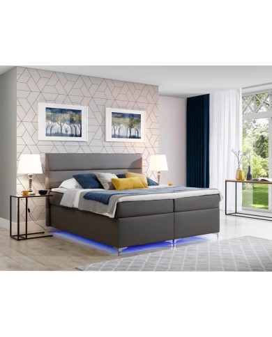 Boxspring Premium avec coffre intégré, LED et finitions au choix ASTORIA™ LUXBOX