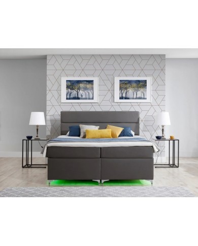 Boxspring Premium avec coffre intégré, LED et finitions au choix ASTORIA™ LUXBOX