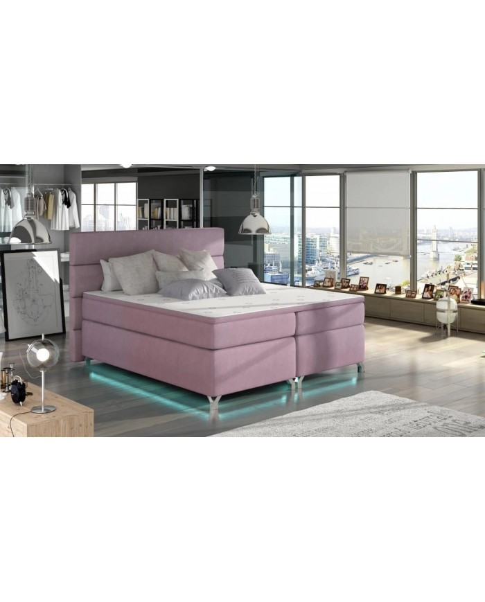 Boxspring Premium avec coffre intégré, LED et finitions au choix ASTORIA™ LUXBOX