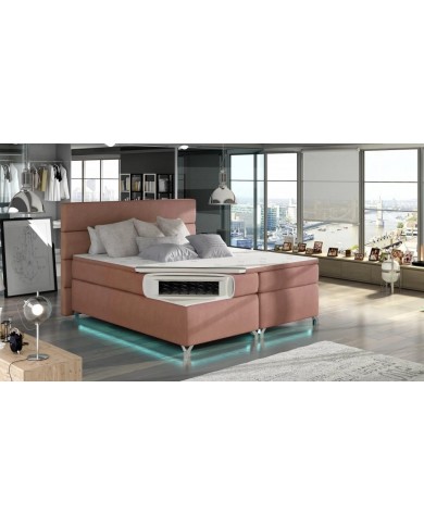 Boxspring Premium avec coffre intégré, LED et finitions au choix ASTORIA™ LUXBOX