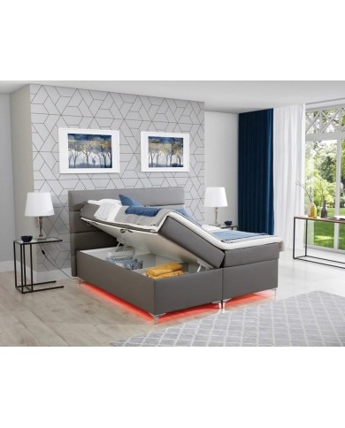 Boxspring Premium avec coffre intégré, LED et finitions au choix ASTORIA™ LUXBOX
