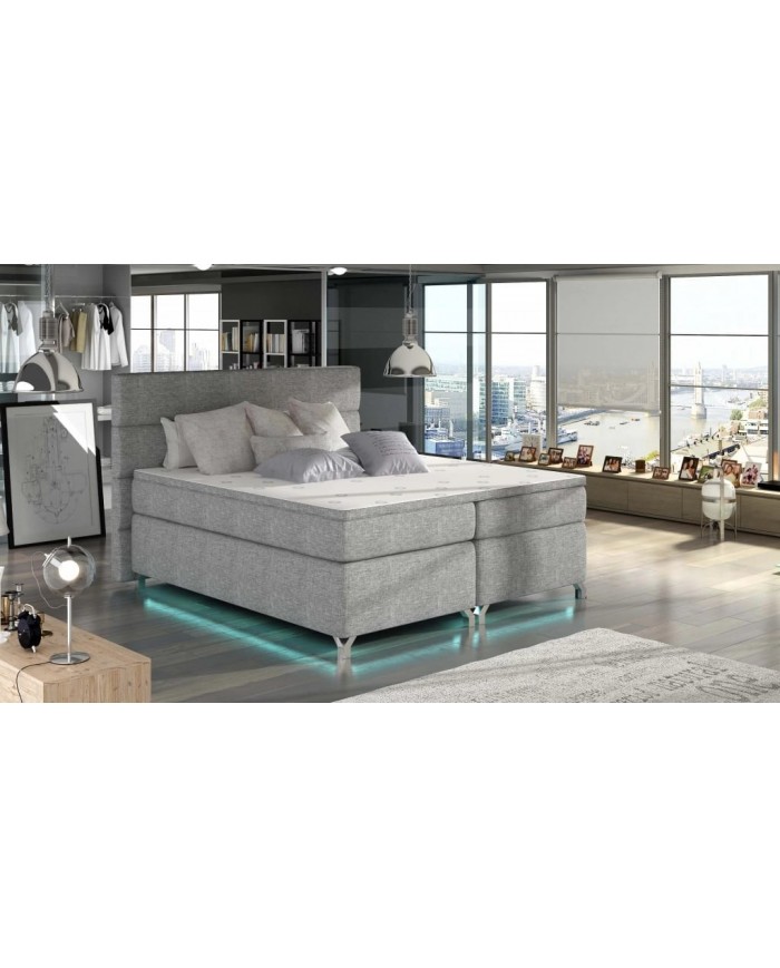 Boxspring Premium avec coffre intégré, LED et finitions au choix ASTORIA™ LUXBOX