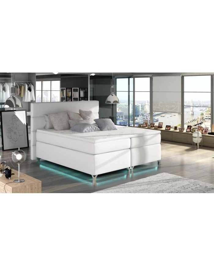 Boxspring Premium avec coffre intégré, LED et finitions au choix ASTORIA™ LUXBOX