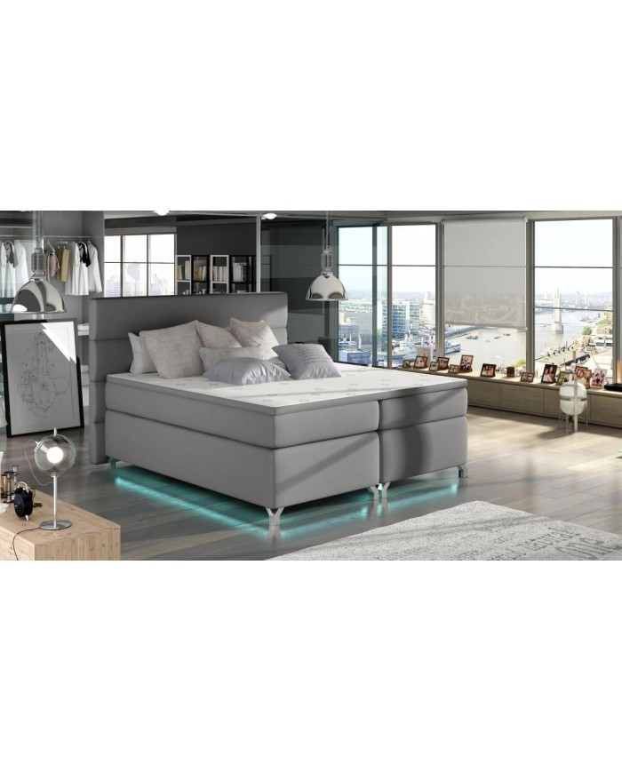 Boxspring Premium avec coffre intégré, LED et finitions au choix ASTORIA™ LUXBOX