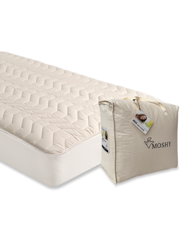 Protège Matelas Capitonne Uni 100% Coton IRIS