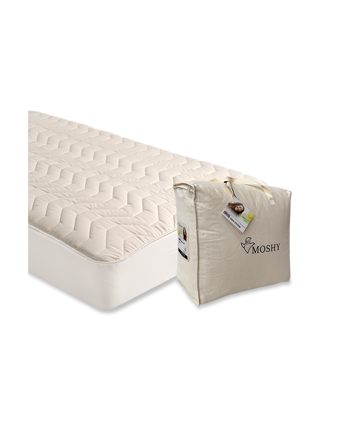 Protège Matelas Capitonne Uni 100% Coton IRIS