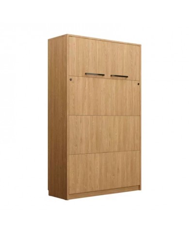 Lit escamotable vertical 120×200 cm chêne huilé DELUXE | Mobili & Co