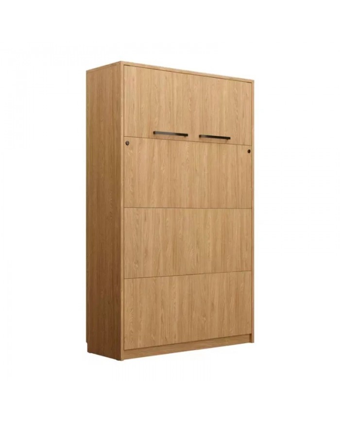 Lit escamotable vertical 120×200 cm chêne huilé DELUXE | Mobili & Co