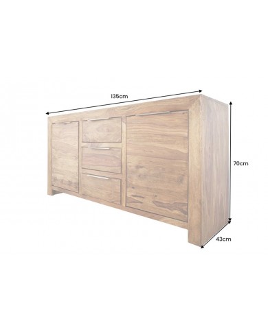 BUFFET COREX™ 135 : COMPACT, ÉLÉGANCE MASSIVE EN SHEESHAM 100% NATUREL
