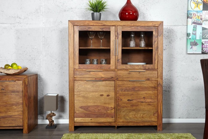 BUFFET HAUT COREX™ TOWER 140 – L’ÉLÉGANCE VERTICALE EN SHEESHAM MASSIF