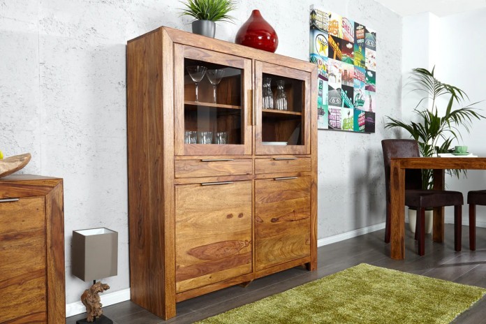 BUFFET HAUT COREX™ TOWER 140 – L’ÉLÉGANCE VERTICALE EN SHEESHAM MASSIF