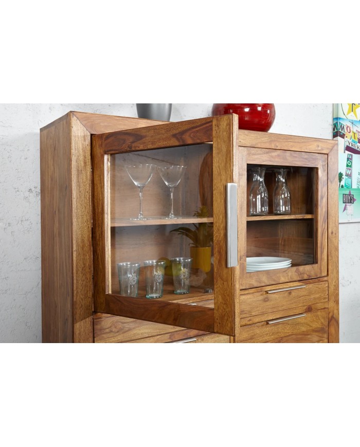 BUFFET HAUT COREX™ TOWER 140 – L’ÉLÉGANCE VERTICALE EN SHEESHAM MASSIF