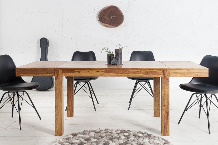 Table extensible en bois massif à rallonges 120(200)x80x75cm COREX™