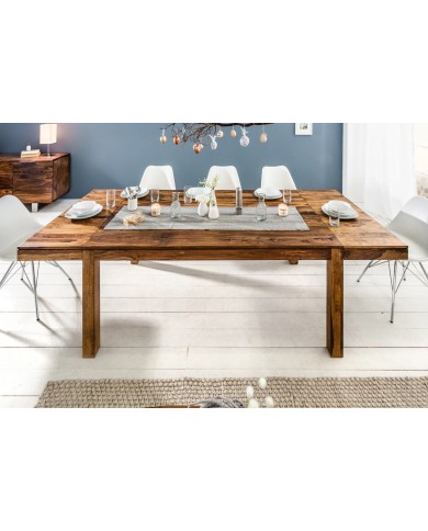 Table extensible en bois massif à rallonges 160(240)x100x76 cm COREX™