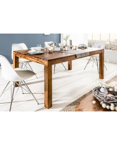 Table extensible en bois massif à rallonges 160(240)x100x76 cm COREX™