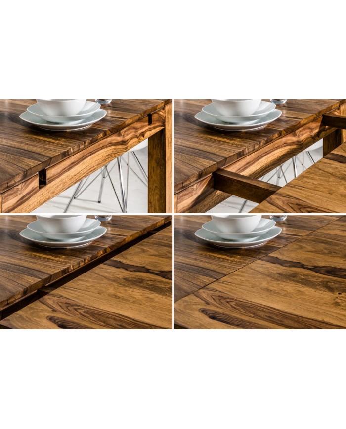 Table extensible en bois massif à rallonges 160(240)x100x76 cm COREX™