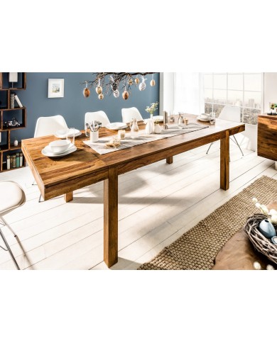 Table extensible en bois massif à rallonges 160(240)x100x76 cm COREX™