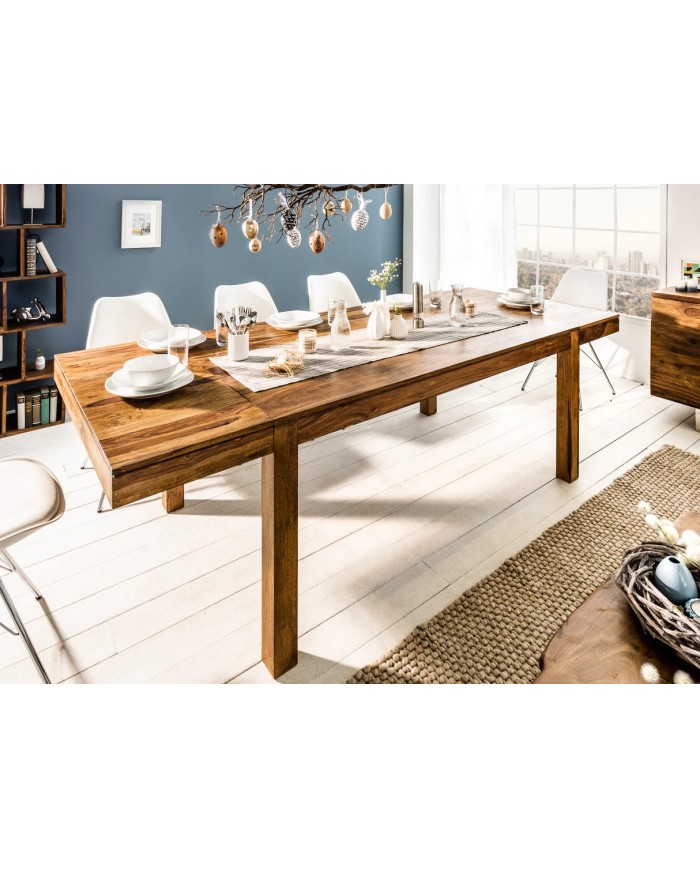 Table extensible en bois massif à rallonges 160(240)x100x76 cm COREX™