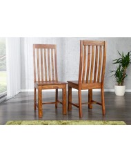 CHAISE MAKA™ – L’ÉLÉGANCE MASSIVE À DOSSIER HAUT – 100% SHEESHAM HAUT DE GAMME faite pour durer !