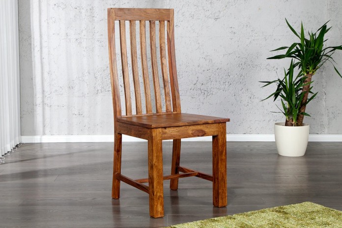 CHAISE MAKA™ – L’ÉLÉGANCE MASSIVE À DOSSIER HAUT – 100% SHEESHAM HAUT DE GAMME faite pour durer !