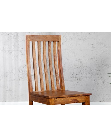 CHAISE MAKA™ – L’ÉLÉGANCE MASSIVE À DOSSIER HAUT – 100% SHEESHAM HAUT DE GAMME faite pour durer !