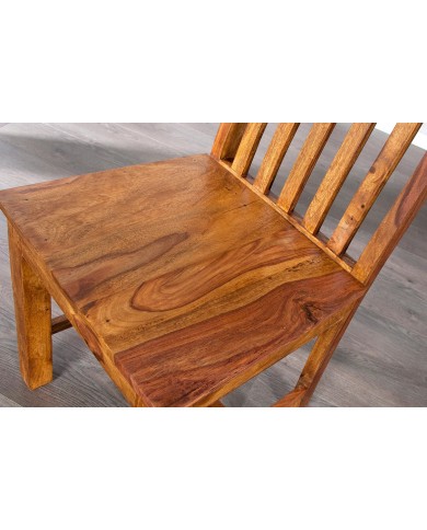 CHAISE MAKA™ – L’ÉLÉGANCE MASSIVE À DOSSIER HAUT – 100% SHEESHAM HAUT DE GAMME faite pour durer !