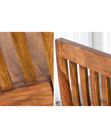 CHAISE MAKA™ – L’ÉLÉGANCE MASSIVE À DOSSIER HAUT – 100% SHEESHAM HAUT DE GAMME faite pour durer !