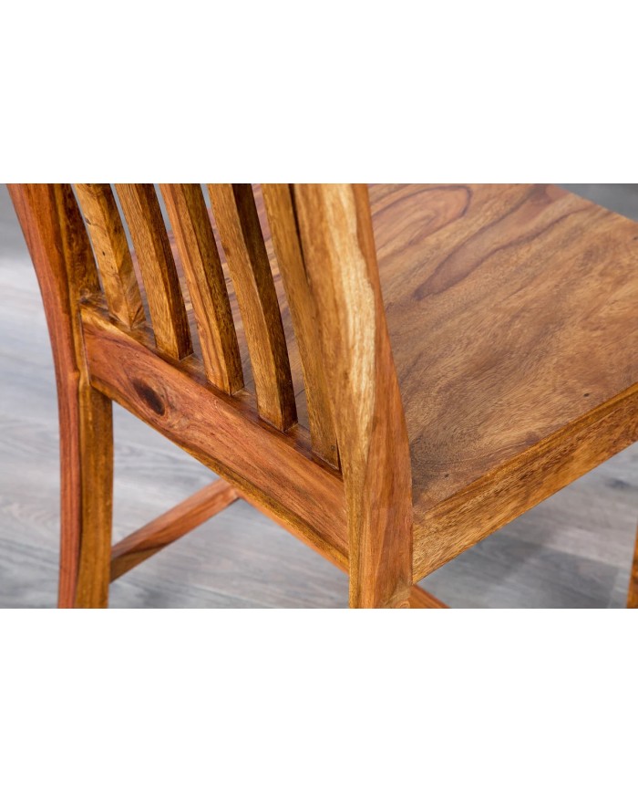 CHAISE MAKA™ – L’ÉLÉGANCE MASSIVE À DOSSIER HAUT – 100% SHEESHAM HAUT DE GAMME faite pour durer !