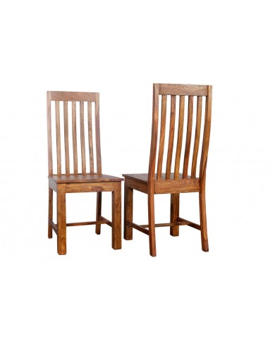 CHAISE MAKA™ – L’ÉLÉGANCE MASSIVE À DOSSIER HAUT – 100% SHEESHAM HAUT DE GAMME faite pour durer !