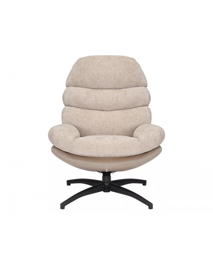 Fauteuil rotatif à 360° avec dossier inclinable design ultra confort Iselle