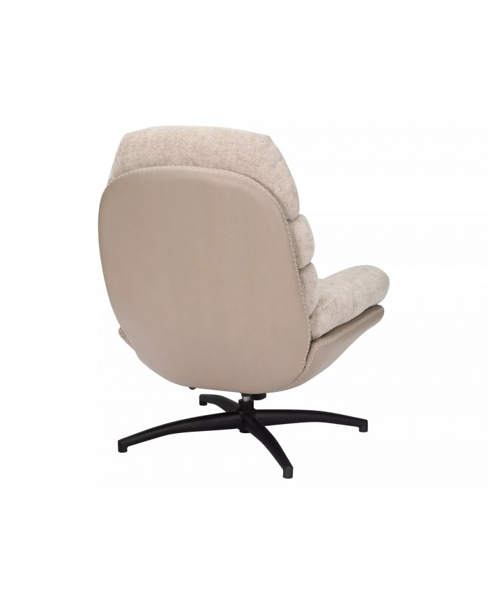 Fauteuil rotatif à 360° avec dossier inclinable design ultra confort Iselle