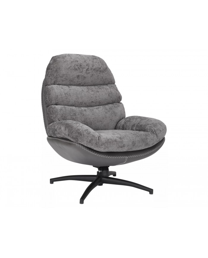 Fauteuil rotatif à 360° avec dossier inclinable design ultra confort Iselle