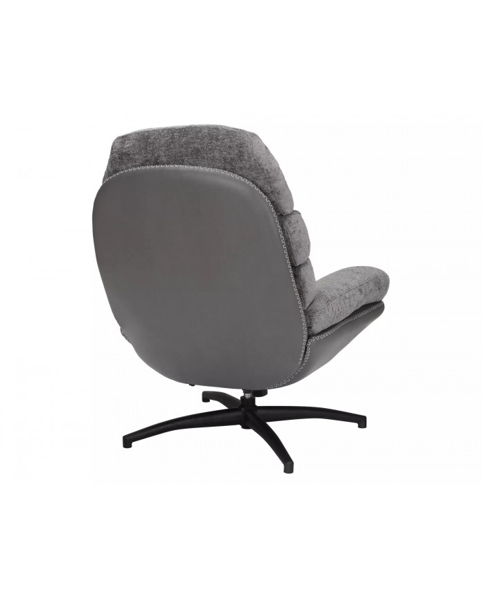 Fauteuil rotatif à 360° avec dossier inclinable design ultra confort Iselle