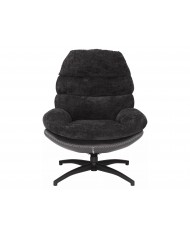 Fauteuil rotatif à 360° avec dossier inclinable design ultra confort Iselle