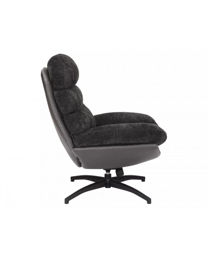 Fauteuil rotatif à 360° avec dossier inclinable design ultra confort Iselle