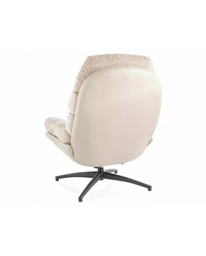 Fauteuil rotatif à 360° avec dossier inclinable design ultra confort Iselle