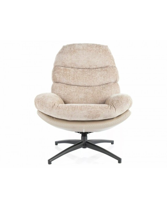 Fauteuil rotatif à 360° avec dossier inclinable design ultra confort Iselle