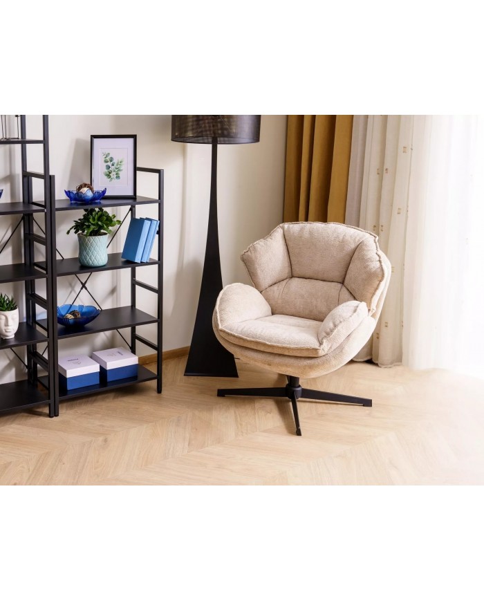 Fauteuil rotatif à 360° design ultra confort Betty