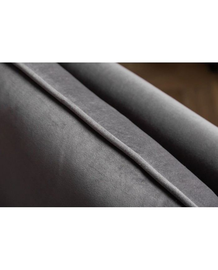 Canapé-Lit Convertible TITAN 215 cm – Tissu Velours Gris avec Accoudoirs – Sofa Design et Confortable