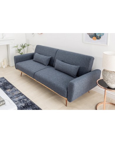 Canapé-Lit COSYLINE 210 cm – Tissu Texturé Bleu  Sofa Convertible Design et Confortable