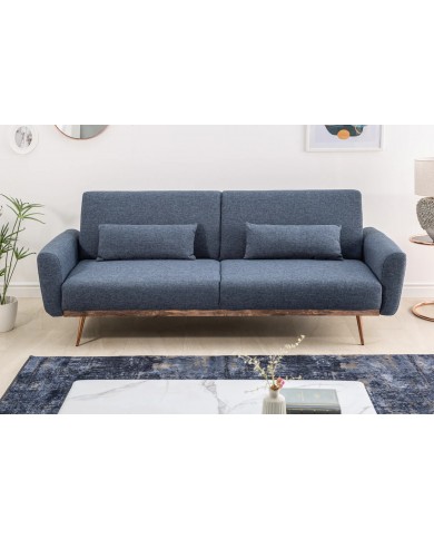 Canapé-Lit COSYLINE 210 cm – Tissu Texturé Bleu  Sofa Convertible Design et Confortable