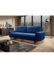 Canapé Orfeo Velluto 11 blue véritable lit 2 places - Matelas haute élasticité, parfait pour un usage quotidien