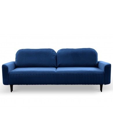 Canapé Orfeo Velluto 11 blue véritable lit 2 places - Matelas haute élasticité, parfait pour un usage quotidien