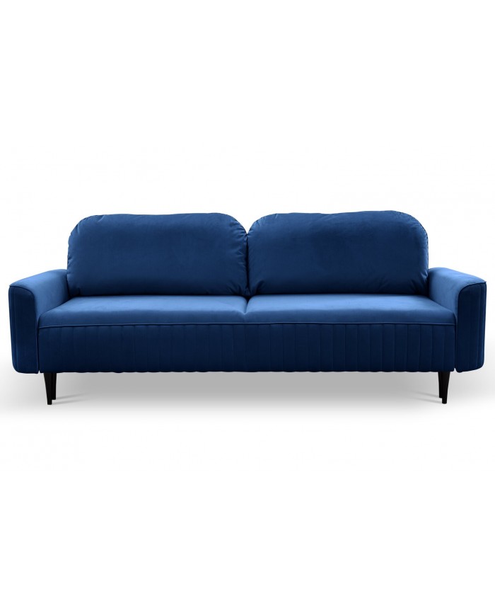 Canapé Orfeo Velluto 11 blue véritable lit 2 places - Matelas haute élasticité, parfait pour un usage quotidien